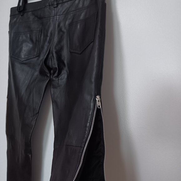 6126 by Lindsay Lohan NWT Hail Leather Skinny Leg Pants In Black - Small S - Picture 8 of 10